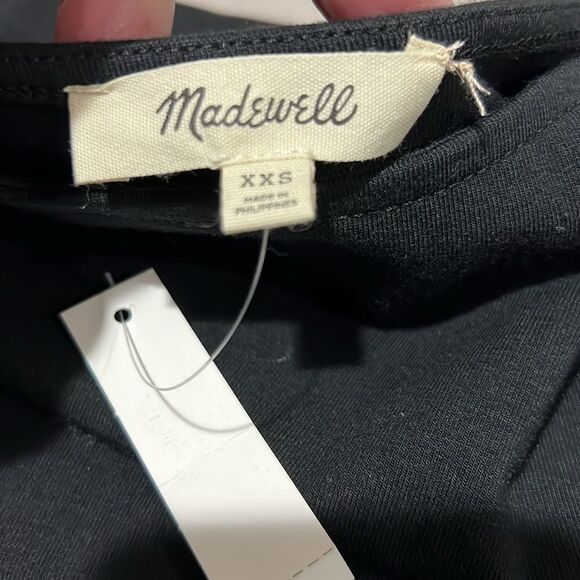 Madewell NR343 Black Scoopneck Cap-Sleeve Tee NWT - Picture 6 of 8